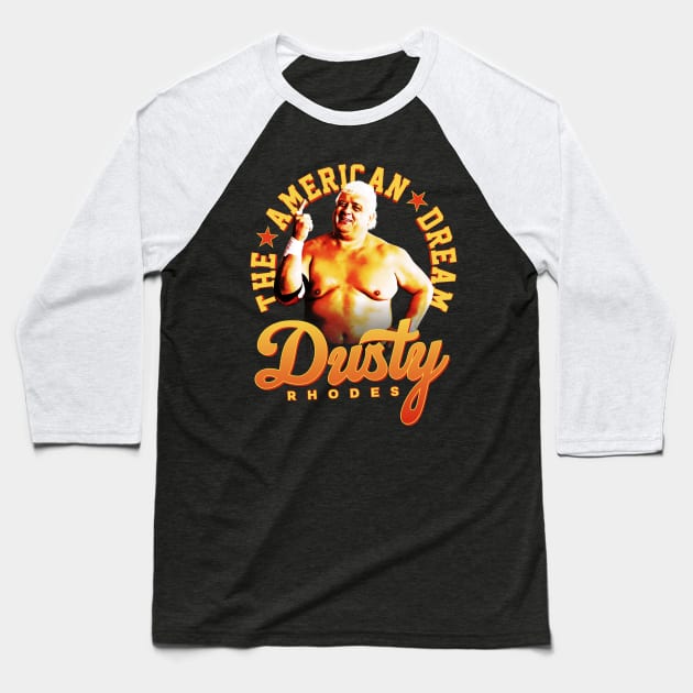 Smackdown Dusty Rhodes Baseball T-Shirt by Bob Charl